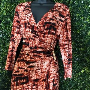 Calvin Klein Wrap Dress - Red